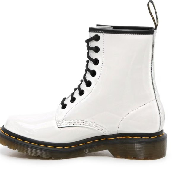 Dr. Martens 1460 Boot — Smooth Leather Lace-up, White Size 9 US - Picture 2 of 5